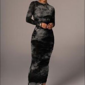 BLACK TIE DYE FOR IT DRESS JLUXLABEL